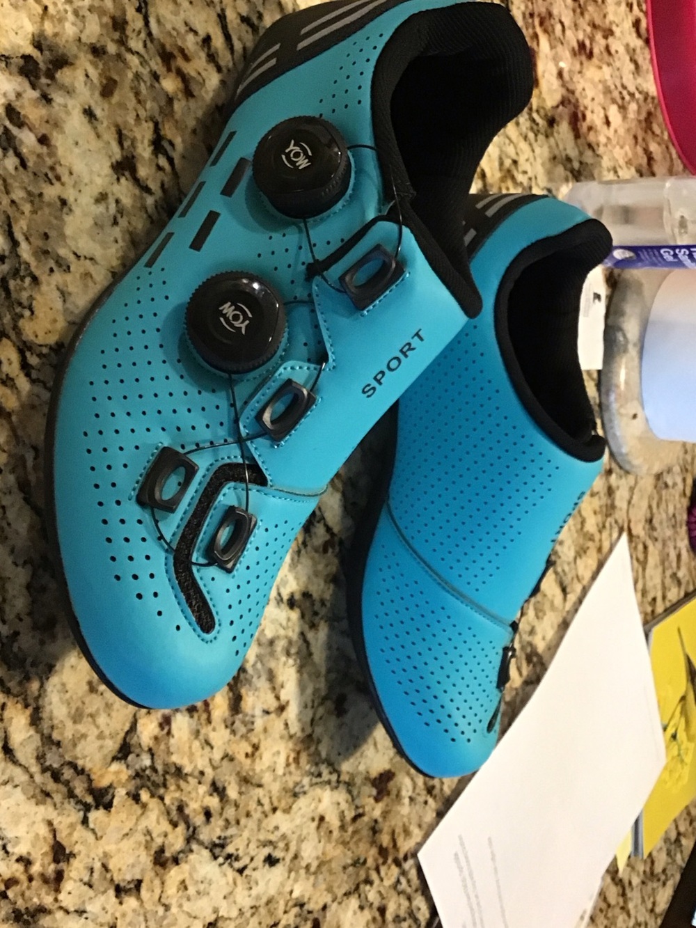 Sporto Turquoise/Black Cycling Shoes